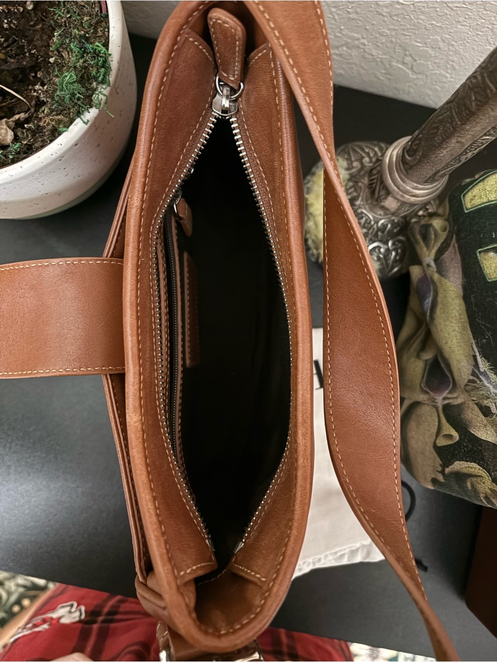 Vintage Coach Hampton Soho Leather Buckle Shoulder Bag 7584 Brown Y2K - Picture 4 of 5